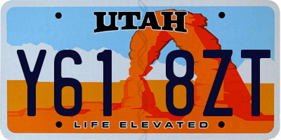 UT license plate Y618ZT