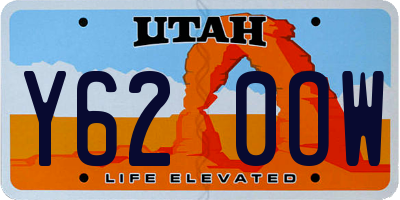 UT license plate Y620OW