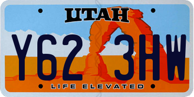 UT license plate Y623HW