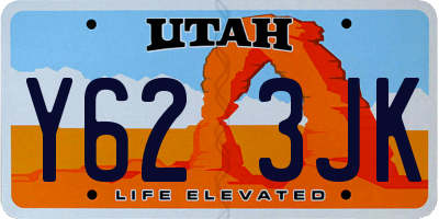 UT license plate Y623JK