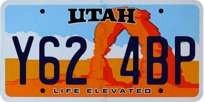UT license plate Y624BP