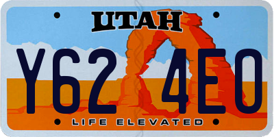 UT license plate Y624EO