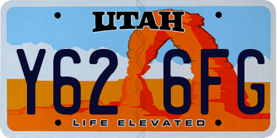 UT license plate Y626FG