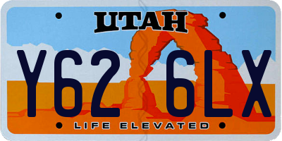 UT license plate Y626LX