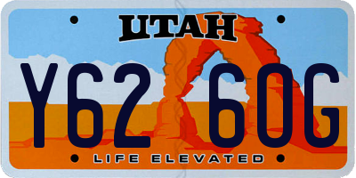 UT license plate Y626OG