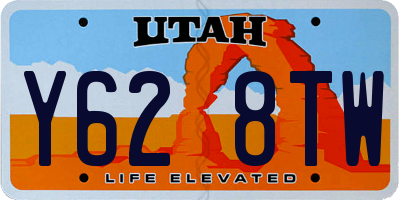 UT license plate Y628TW