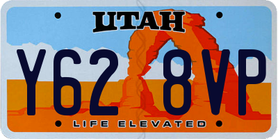 UT license plate Y628VP