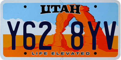 UT license plate Y628YV