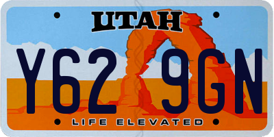 UT license plate Y629GN