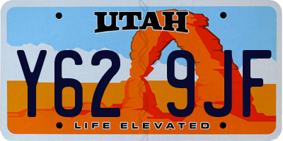 UT license plate Y629JF