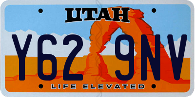 UT license plate Y629NV