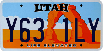 UT license plate Y631LY