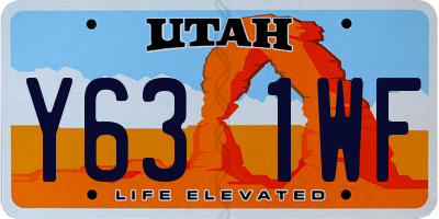UT license plate Y631WF