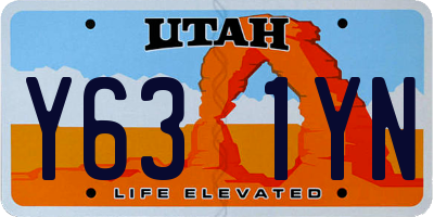 UT license plate Y631YN
