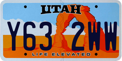 UT license plate Y632WW