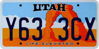 UT license plate Y633CX