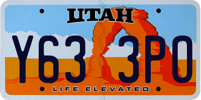 UT license plate Y633PO