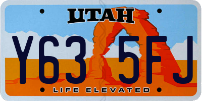 UT license plate Y635FJ