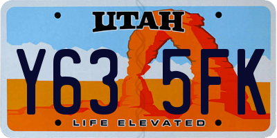 UT license plate Y635FK