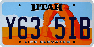 UT license plate Y635IB