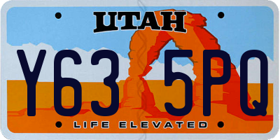 UT license plate Y635PQ