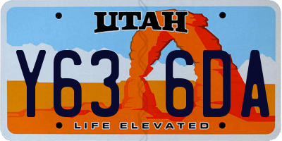 UT license plate Y636DA