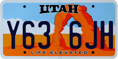UT license plate Y636JH