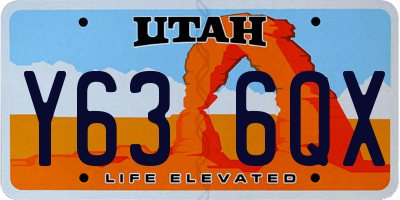 UT license plate Y636QX