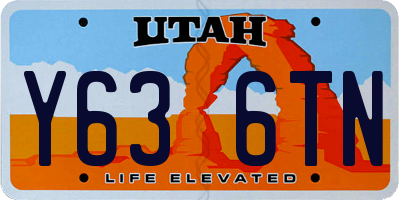 UT license plate Y636TN