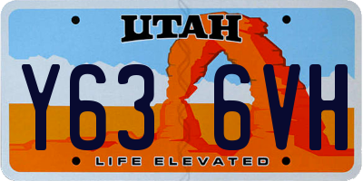 UT license plate Y636VH