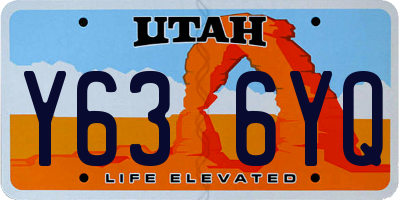 UT license plate Y636YQ