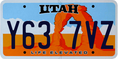 UT license plate Y637VZ