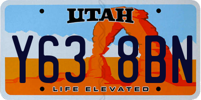 UT license plate Y638BN