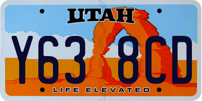UT license plate Y638CD