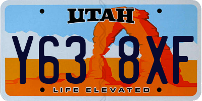 UT license plate Y638XF