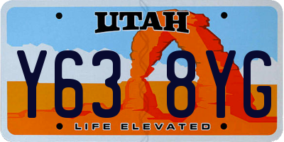 UT license plate Y638YG