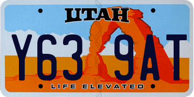 UT license plate Y639AT