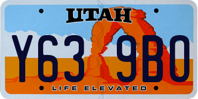 UT license plate Y639BO