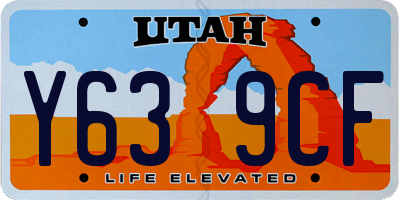 UT license plate Y639CF