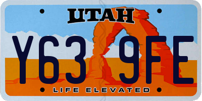 UT license plate Y639FE