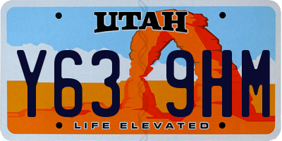 UT license plate Y639HM