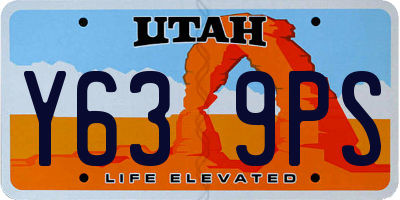 UT license plate Y639PS