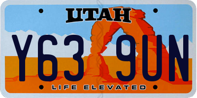 UT license plate Y639UN