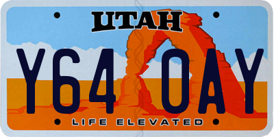 UT license plate Y640AY