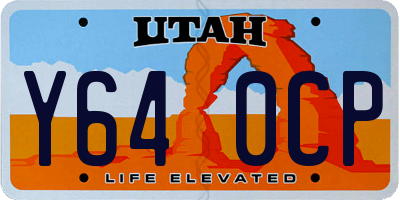 UT license plate Y640CP