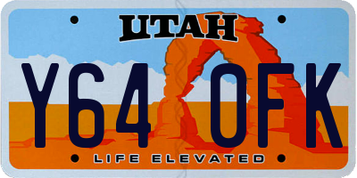 UT license plate Y640FK