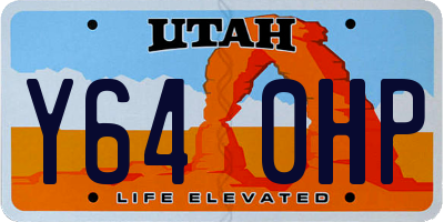UT license plate Y640HP