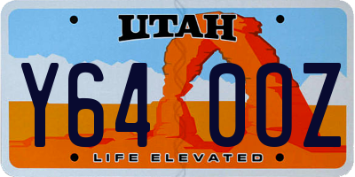 UT license plate Y640OZ