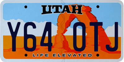 UT license plate Y640TJ
