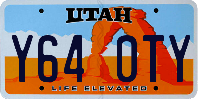 UT license plate Y640TY